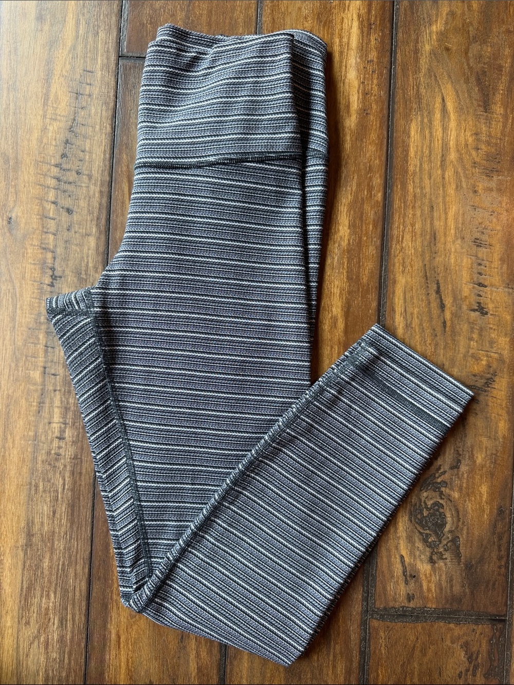lululemon athletica Gray Striped Leggings